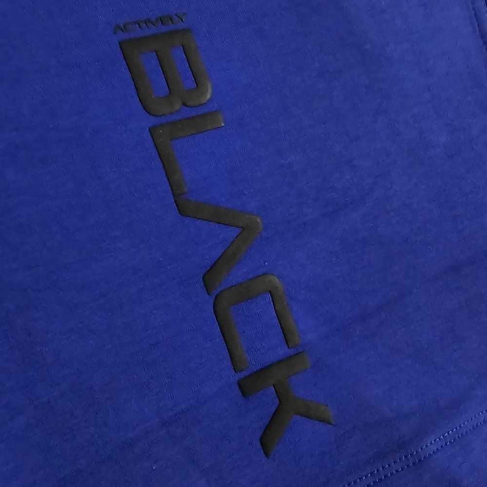 Mens Actively Black Athleisure Shorts Royal Blue Size M New With Tag - Picture 4 of 15